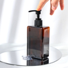 luxury PET Square Shape Body Lotion Bottle Packaging