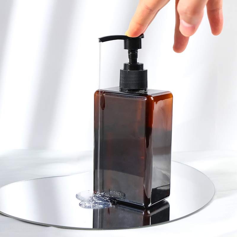 luxury PET Square Shape Body Lotion Bottle Packaging