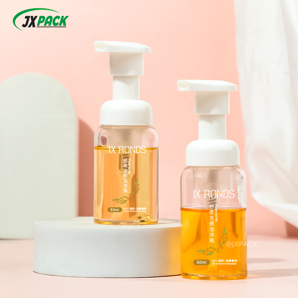 Small Plastic Skincare Packaging Foam Bottle With Pump