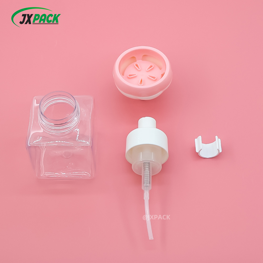 5oz Plastic Square Flower Foam Pump Bottle