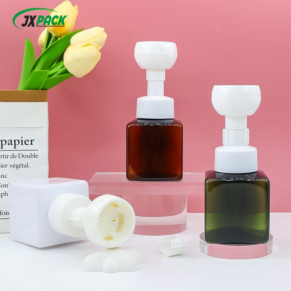 5oz Plastic Square Flower Foam Pump Bottle
