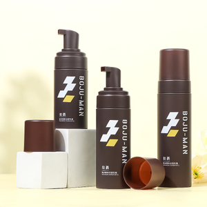 Wholesale Black Face Wash Cleansing Foam Bottle With Brush