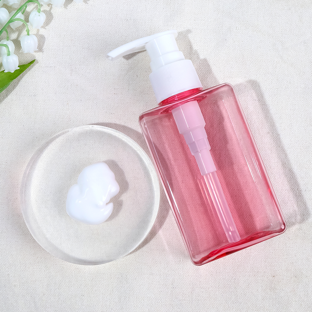 luxury PET Square Shape Body Lotion Bottle Packaging
