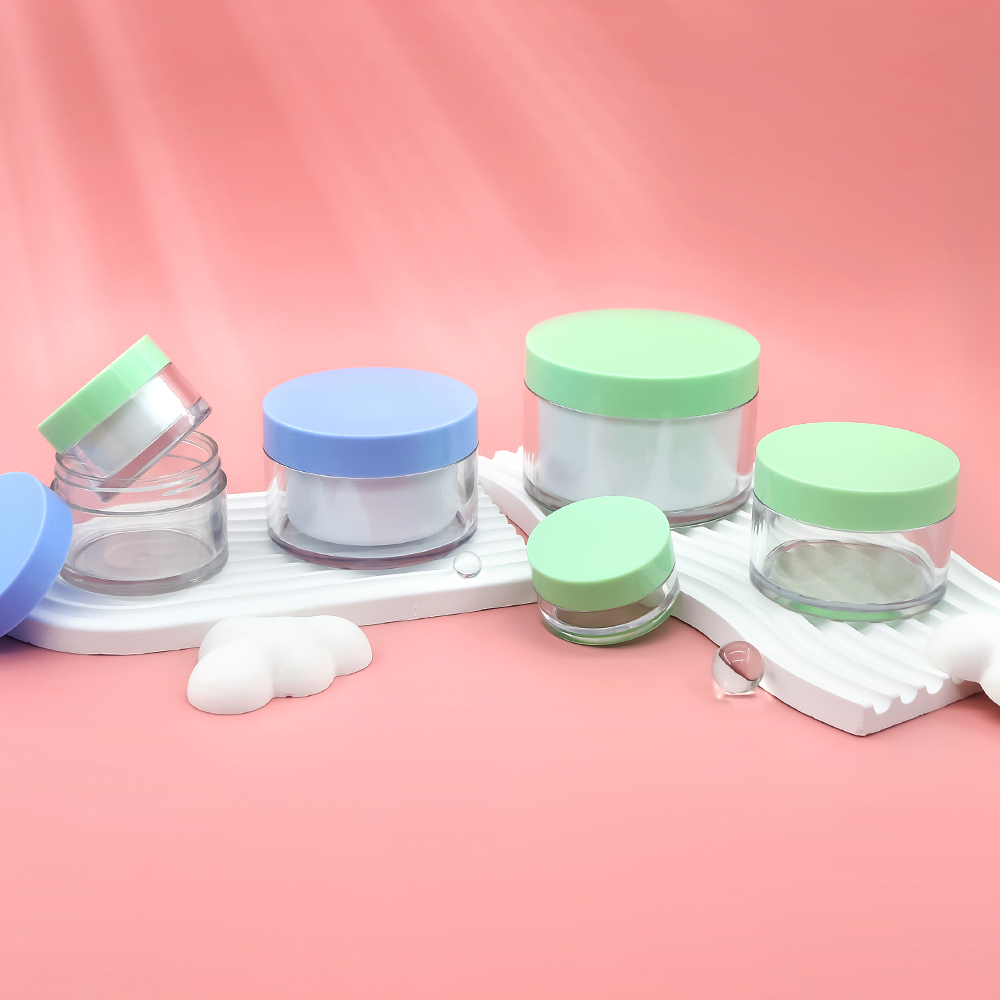 50g Container Transparent Plastic Cream Jar With Lid