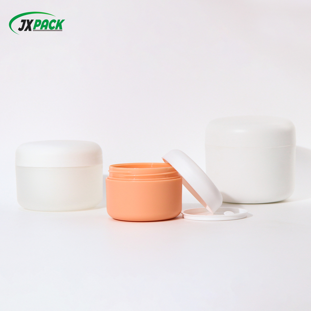 JXPACK Free Sample Color Custom 10g-250g Matte Surface PP Plastic Empty Face Cream Jar With Lids