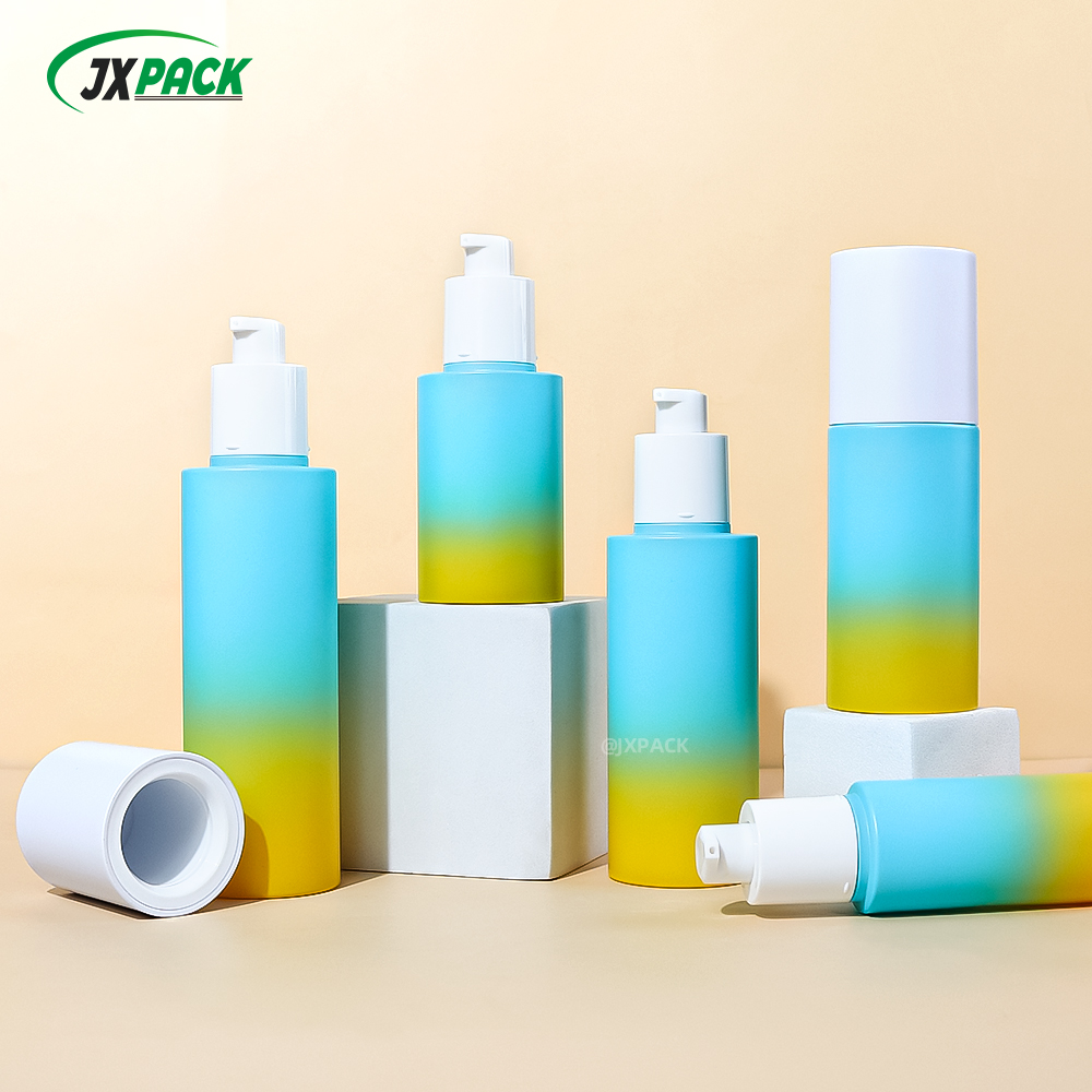 Wholesale Pet Hand Soap Bottle with Spout 30 60 80 100 120ML Cream Jar Vacuum Bottle Pink Bottle Face Cream 