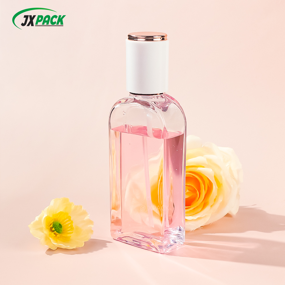 2023 New PET Brightening Facial Essence Liquid Bottle 100 120 150ML Transparent Men's Square Perfume Bottle