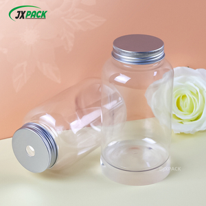 Reusable 500ml16oz Clear Milk Tea Boba Cup Plastic Mason Jar